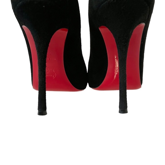 Christian Louboutin Decoltish 100 Black Suede Pump, size 39.5, US 9.5 - Picture 9 of 11